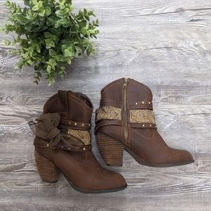 Brown Cowboy Booties